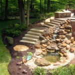 Boulder Water Feature With Steps