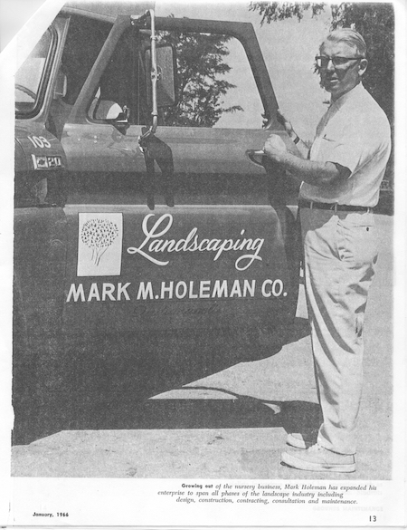 Mark M. Holeman with his truck.